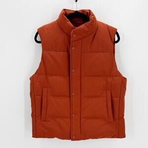 Japanese Uniqlo burnt orange puffer down filled vest size L Gorpcore minimalist
